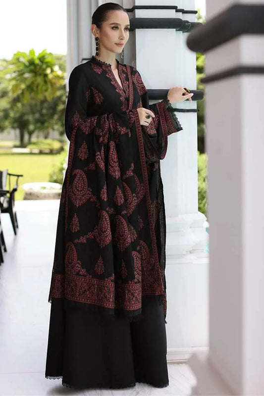 Bareeze 3-Piece Embroidered Dhanak Suit