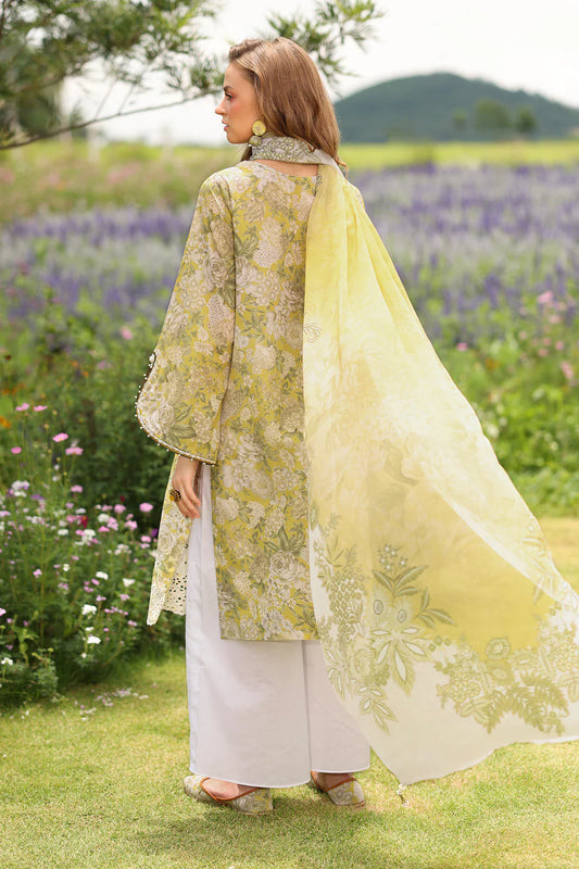 Baroque lawn Embroidery 3 piece Unstitched (Order Code: Af-17)