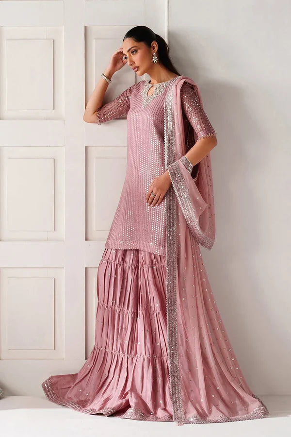 Baroque Chiffon Embroidered 3-Piece Dress