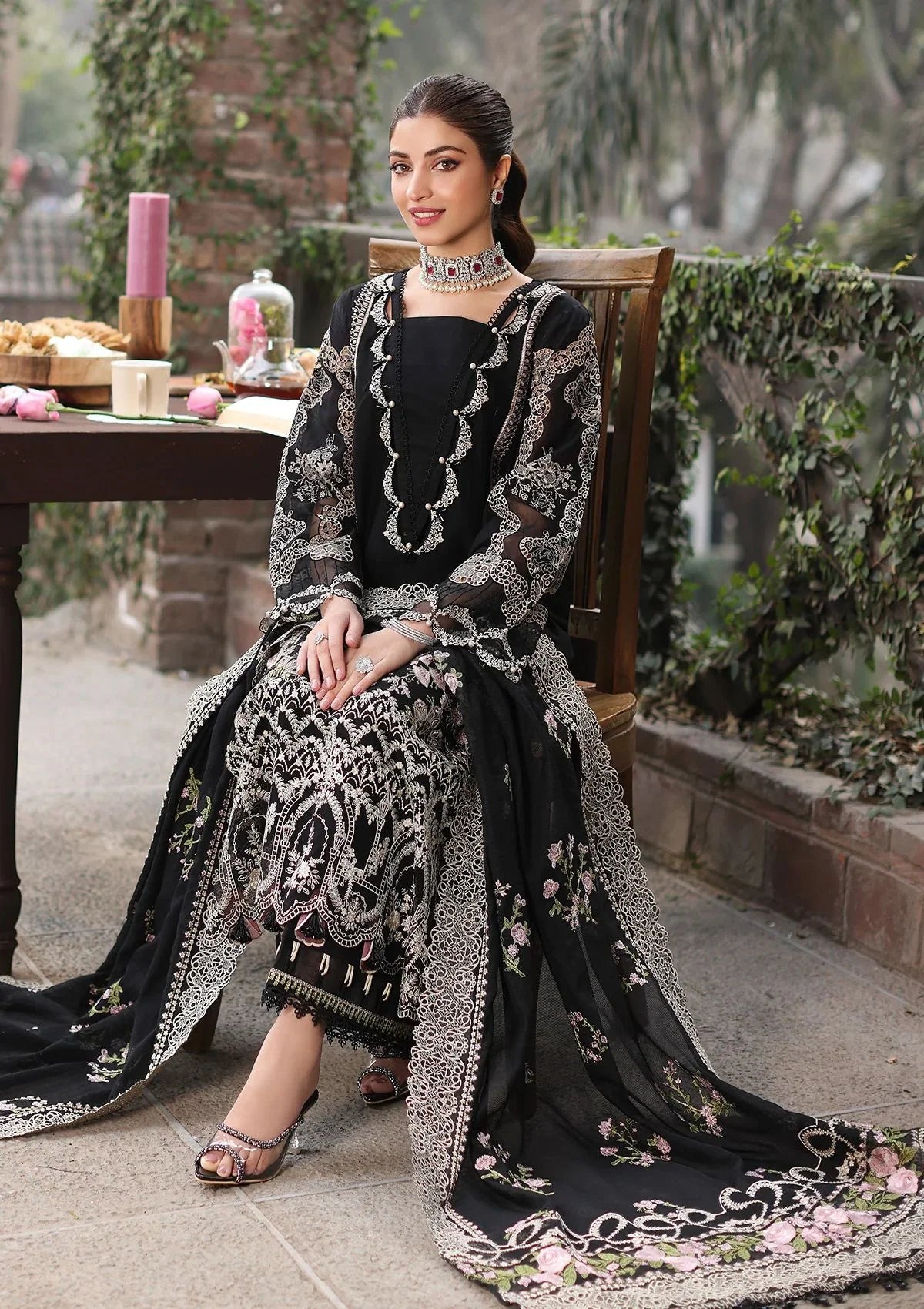 Kahf Winter Dhanak Embroidered 3-Piece Unstitched Suit