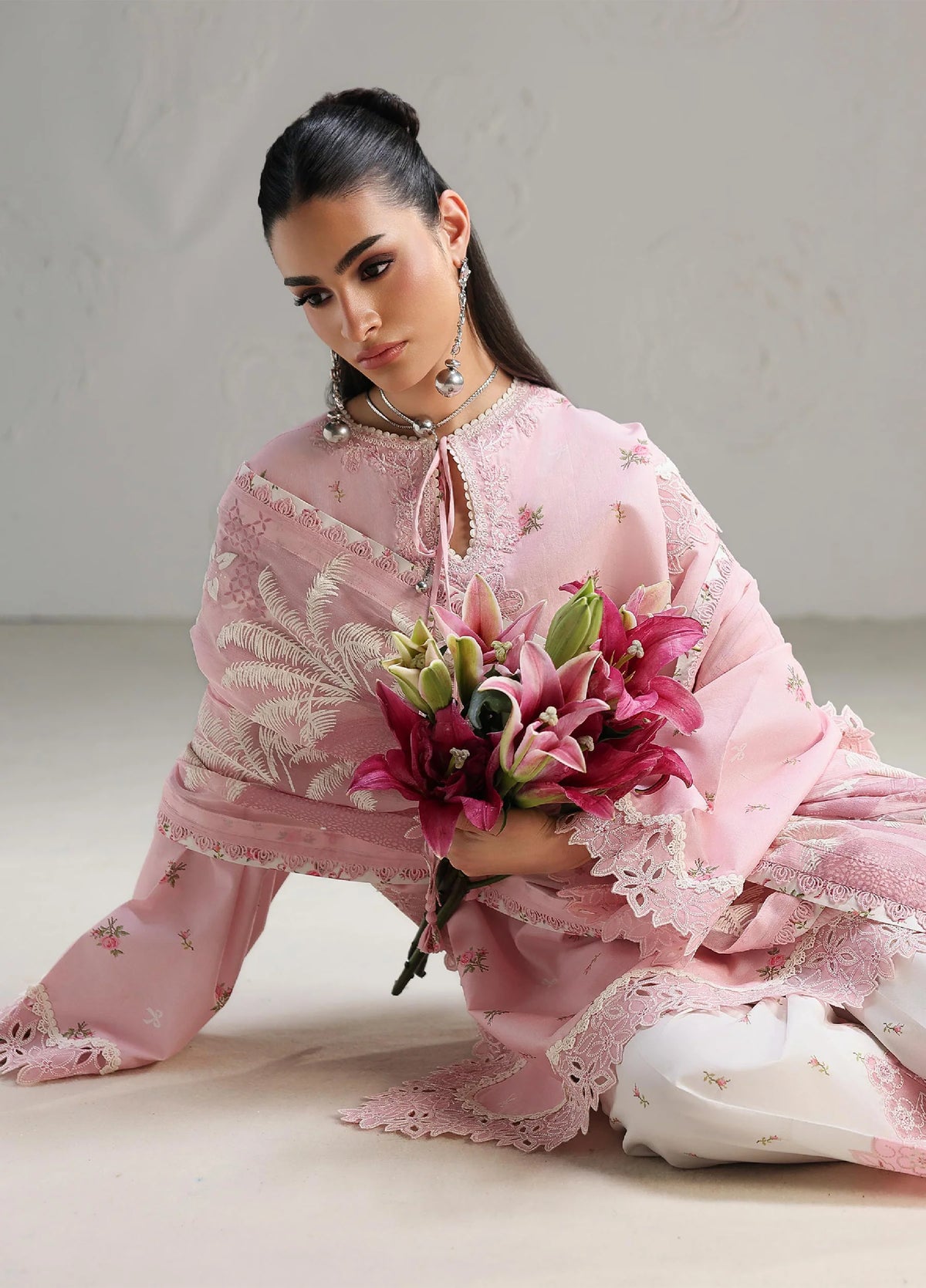 Qalamkar Unstitched Printed Lawn 3-Piece Suit