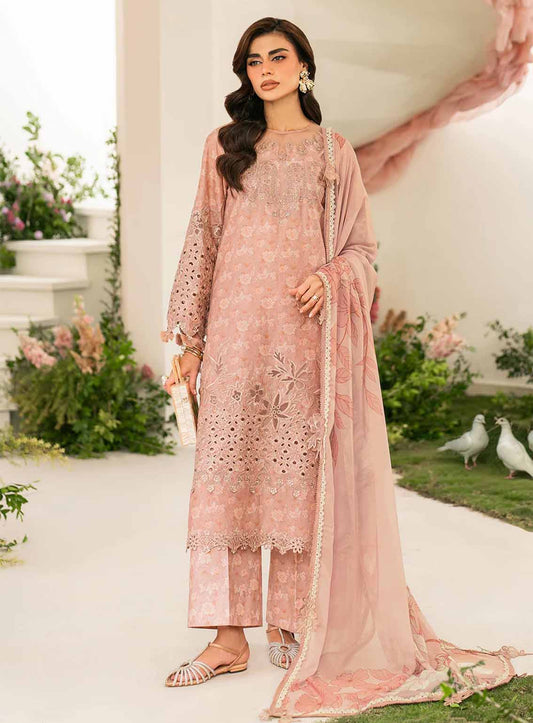 Iznik lawn Embroidery piece Unstitched order code (Af-19)