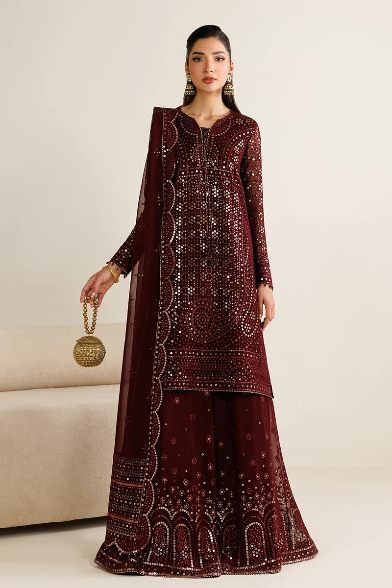 Jazmin Luxury Embroidered Chiffon 3Pc Unstitched Suit