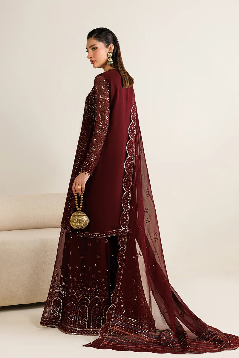 Jazmin Luxury Embroidered Chiffon 3Pc Unstitched Suit