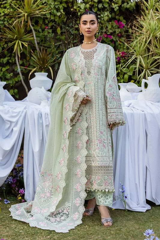 Akbar Aslam Lawn Embroidered Luxury 3-Piece Chikankari Suit