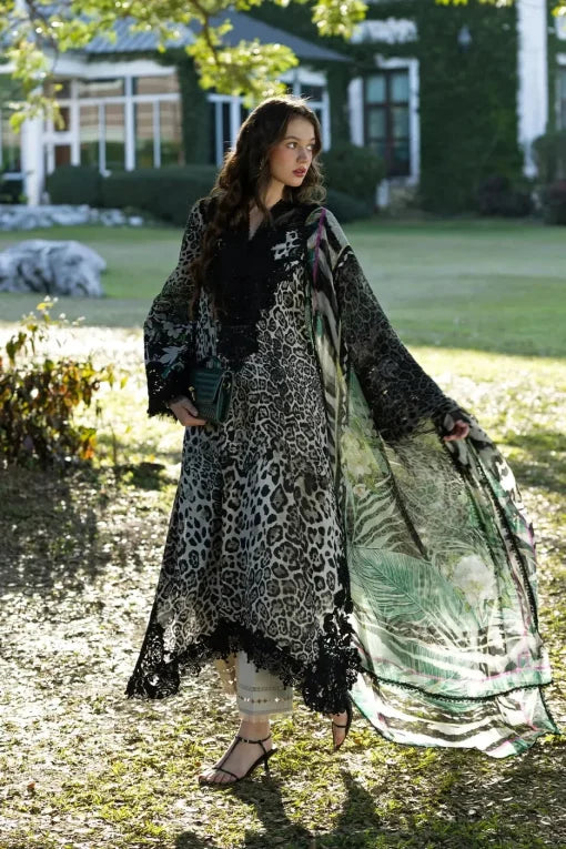 Elaf lawn Embroidery 3 Piece Unstitched (Order Code:  Af-22)