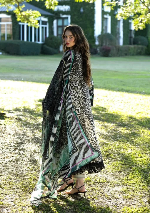 Elaf lawn Embroidery 3 Piece Unstitched (Order Code:  Af-22)