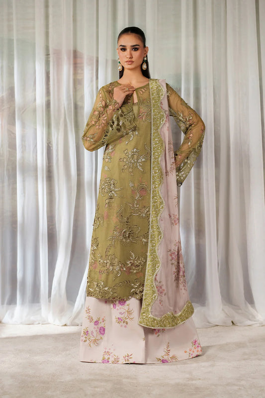Iznik lawn Embroidery 3 piece Unstitched (Order Code:  Af-31)