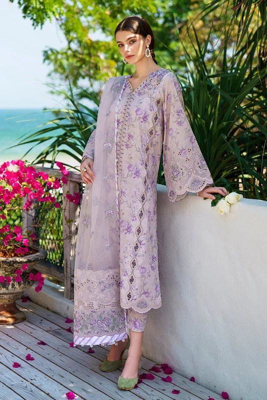 Baroque lawn Embroidery 3 piece Unstitched (Order Code: Af-09)