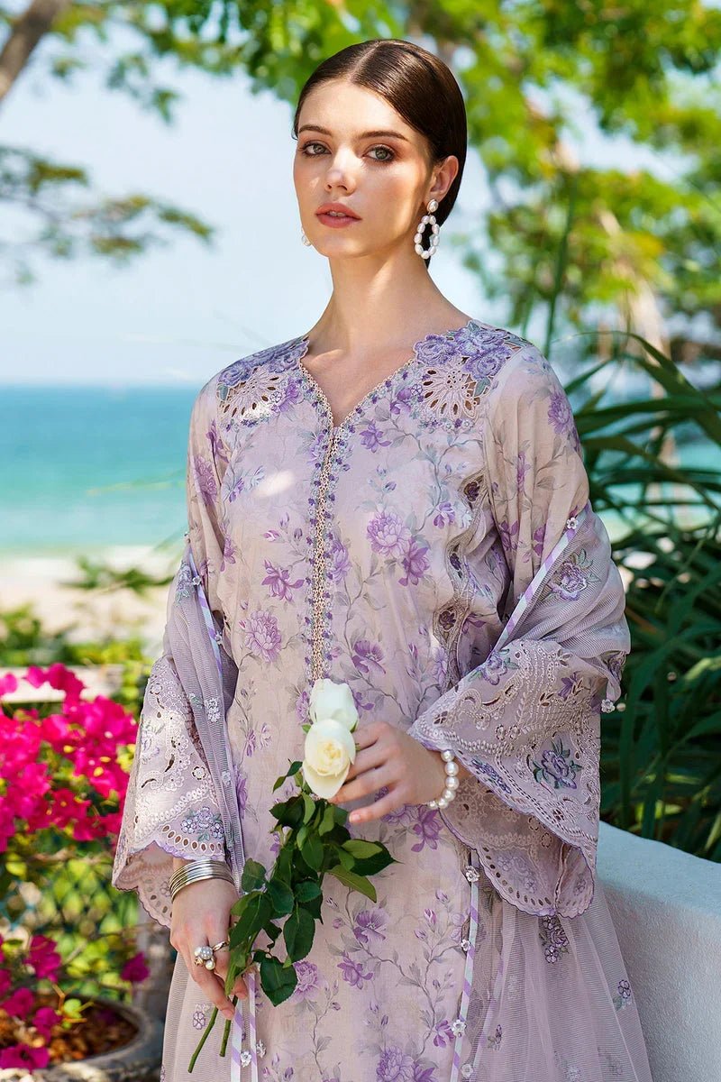 Baroque lawn Embroidery 3 piece Unstitched (Order Code: Af-09)