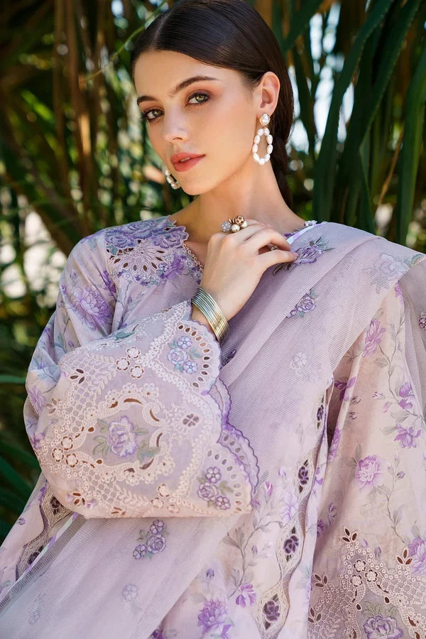 Baroque lawn Embroidery 3 piece Unstitched (Order Code: Af-09)
