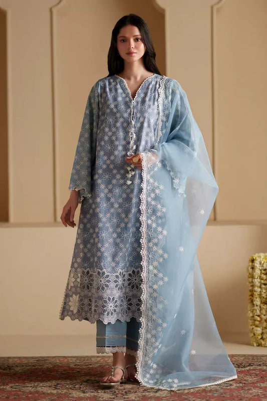 Cross Stitch Winter Dhanak Embroidered 3-Piece Unstitched Suit
