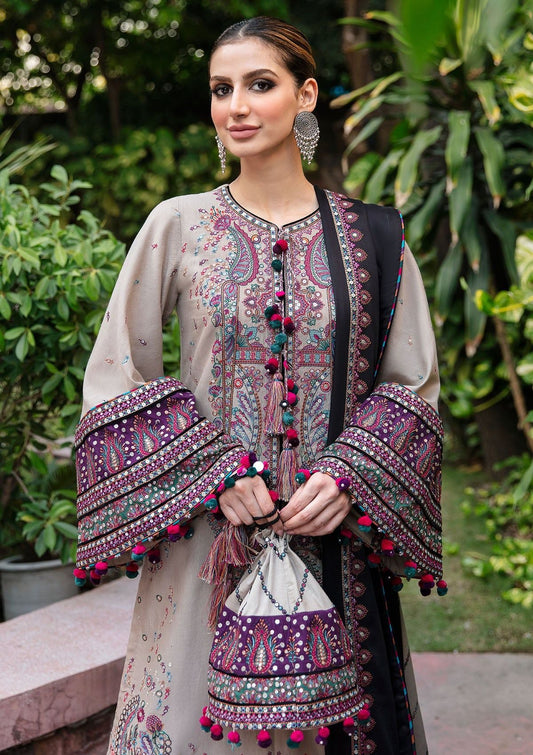 Jazmin Winter Dhanak Embroidered 3-Piece Unstitched Suit