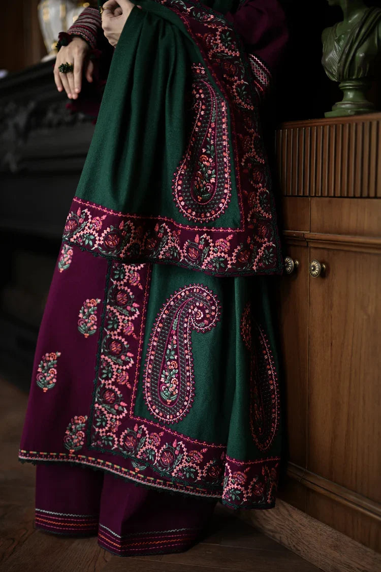 Winter Dhanak Embroidered 3-Piece Unstitched Suit