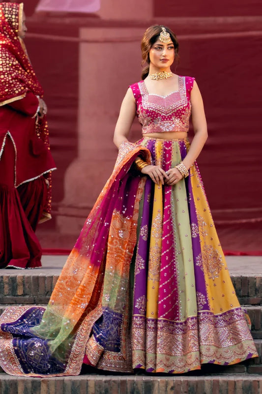 Bin Ilyas Luxury Raw Silk Lehenga
