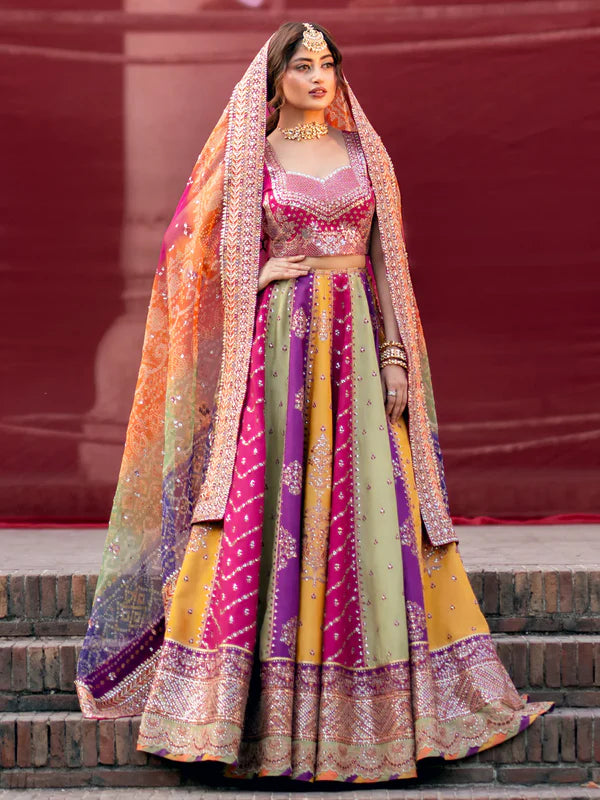 Bin Ilyas Luxury Raw Silk Lehenga