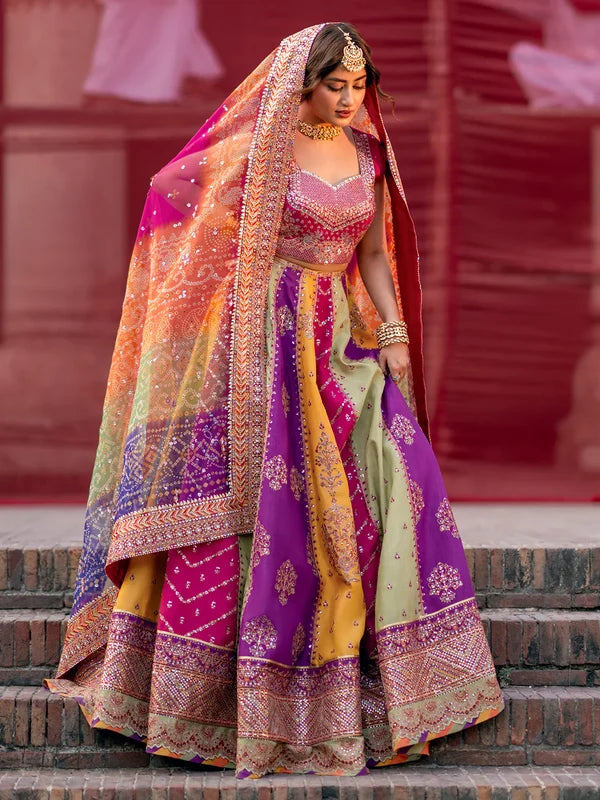 Bin Ilyas Luxury Raw Silk Lehenga