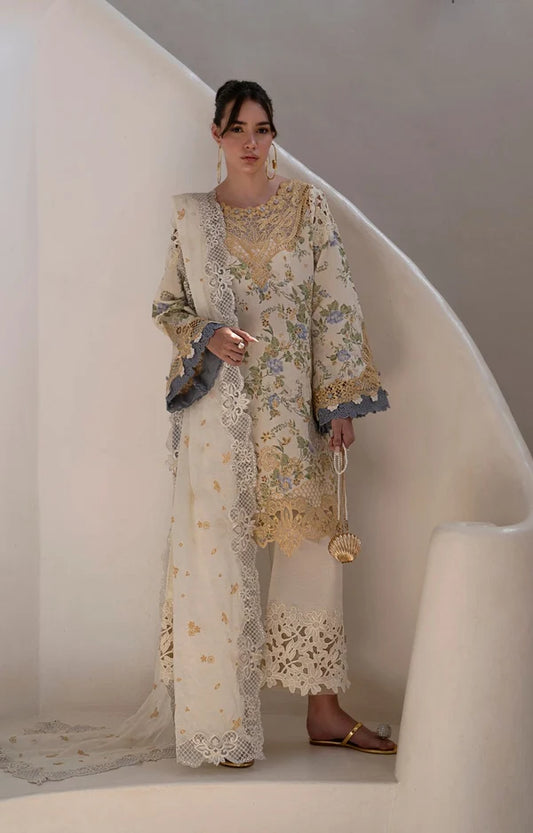 Afrozeh Lawn Embroidered & Printed 3 Piece Suit Stitched Collection