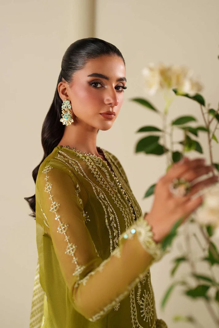 Akbar Aslam Embroidered 3-Piece Suit with Embroidered Shawl