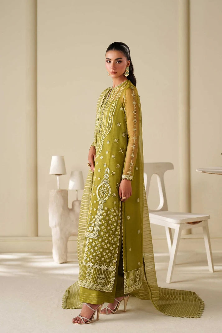 Akbar Aslam Embroidered 3-Piece Suit with Embroidered Shawl