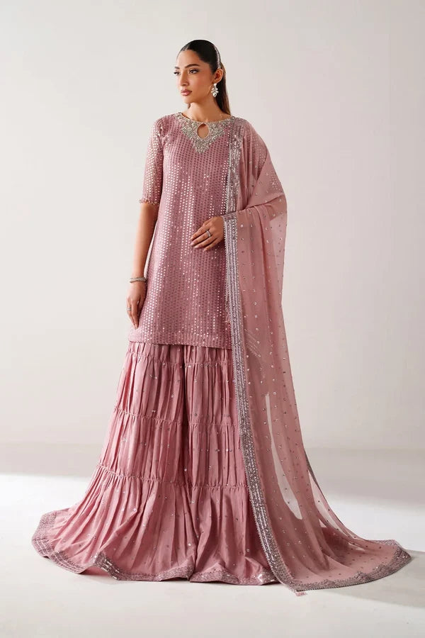 Baroque Chiffon Embroidered 3-Piece Dress