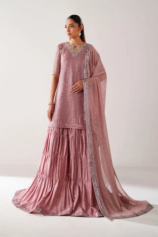Baroque Chiffon Embroidered 3-Piece Dress