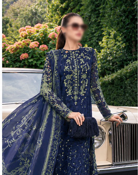 Maria B lawn Embroidery 3 piece Unstitched (Order Code: Af-23)