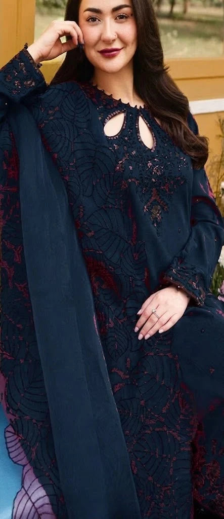 03-Piece Heavy Embroidered Chiffon Suit