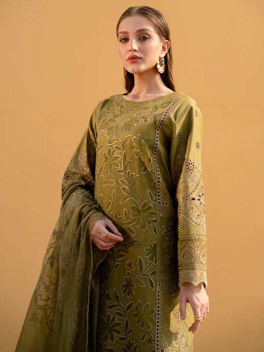 Mahnur - Chikankari Luxury Lawn Embroidered 3 Piece Unstitched