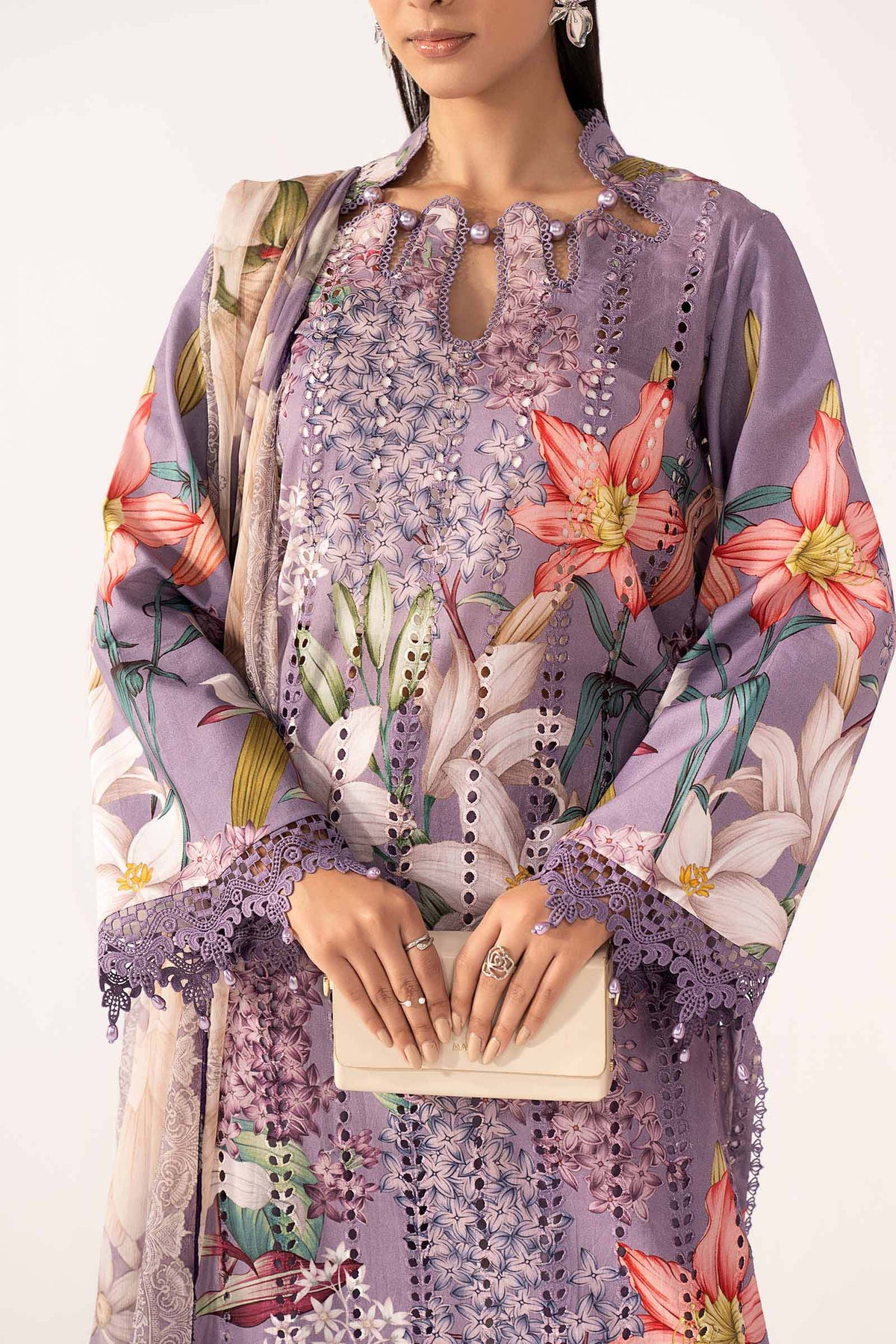 Maria B 3-Piece Embroidered Lawn Chikankari Suit