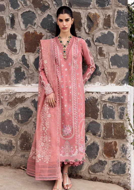 Qalamkar Dhanak Embroidered 3-Piece Suit with Embroidered Shawl