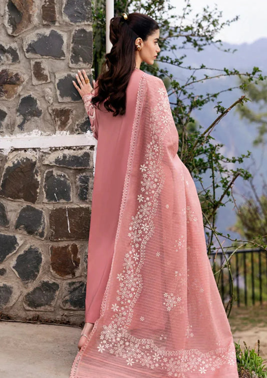 Qalamkar Dhanak Embroidered 3-Piece Suit with Embroidered Shawl
