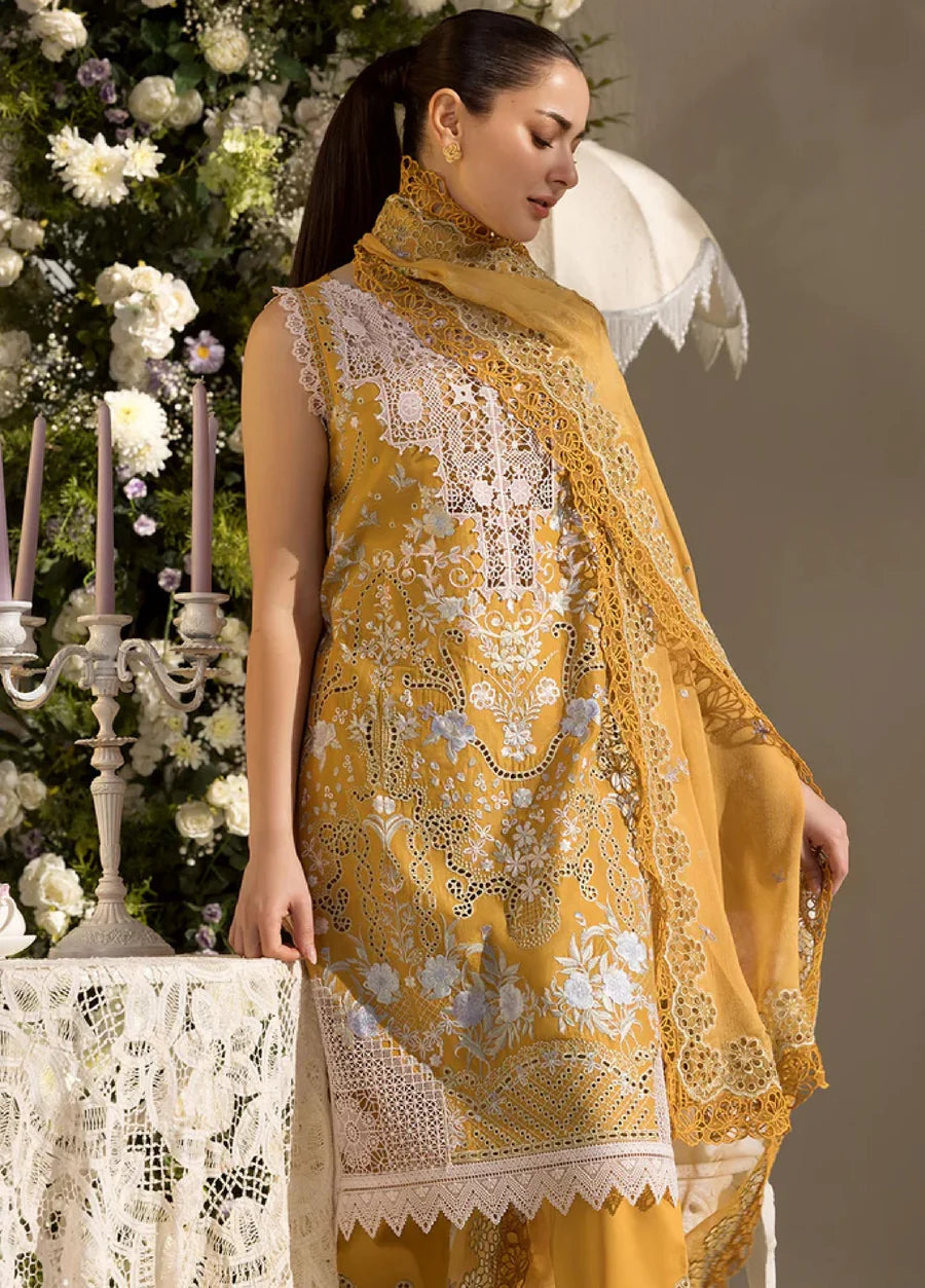Sobia Nazir Mustard Luxury Lawn Chikankari