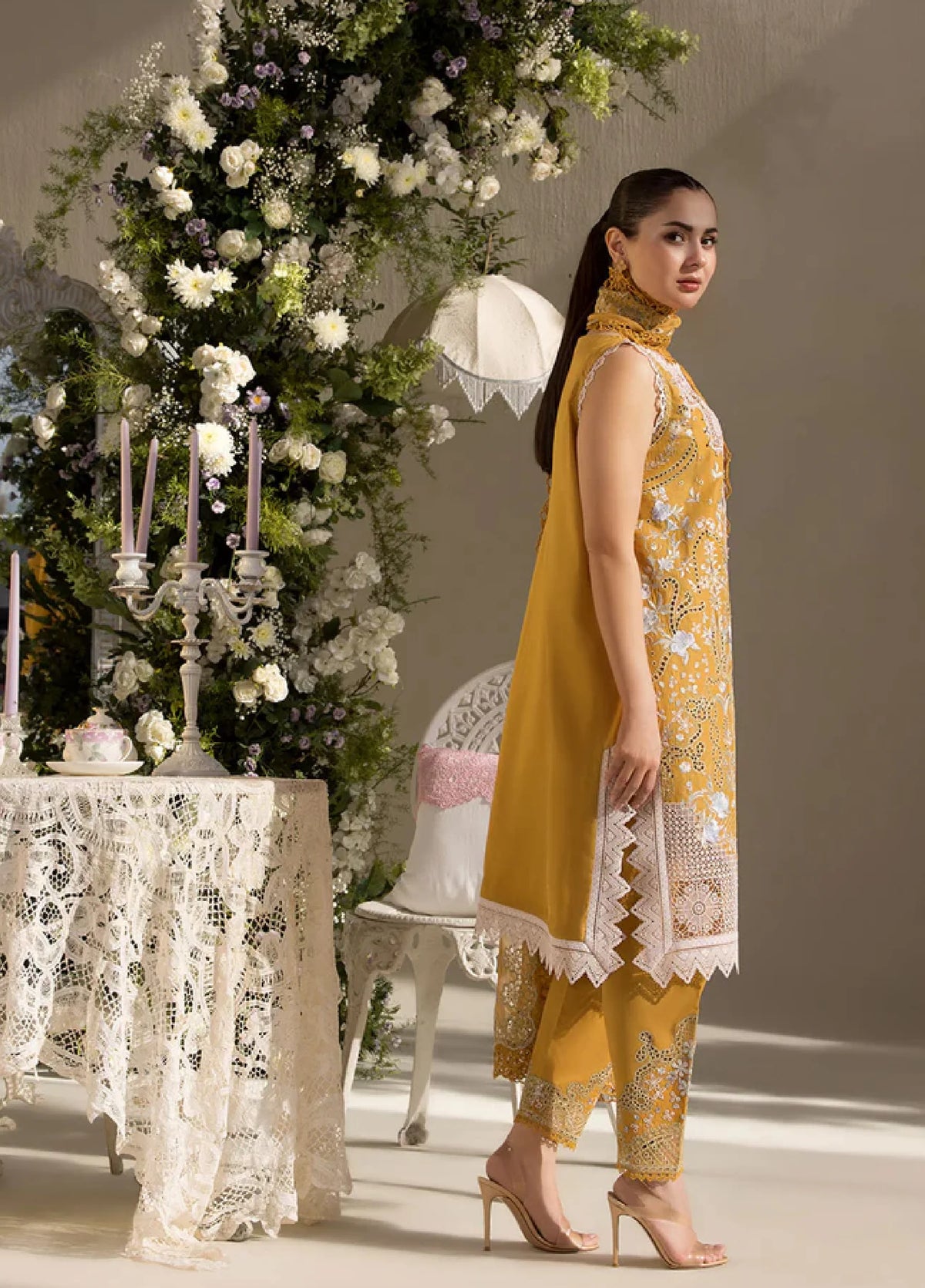 Sobia Nazir Mustard Luxury Lawn Chikankari