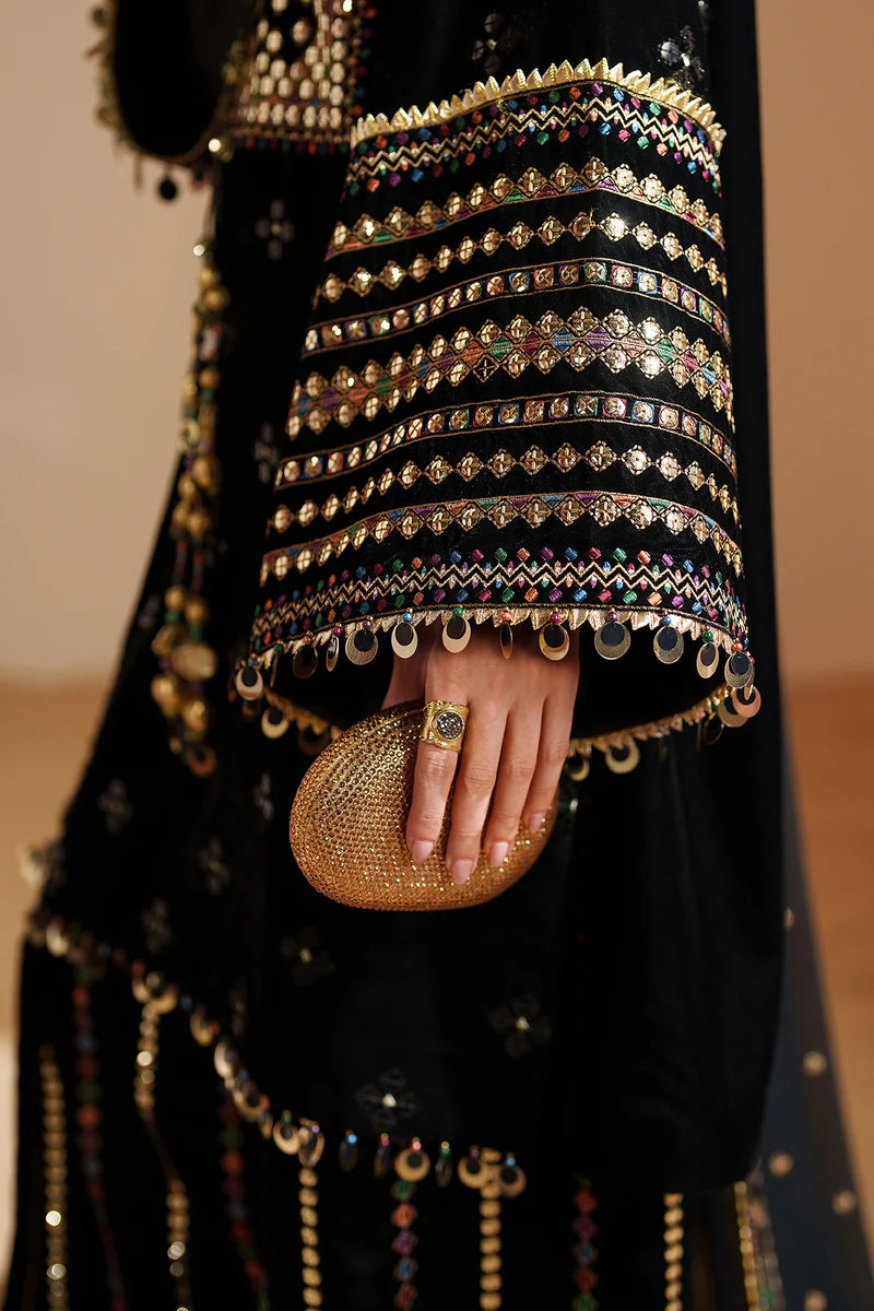 Dhanak Embroidered 3-Piece Suit with Embroidered Shawl